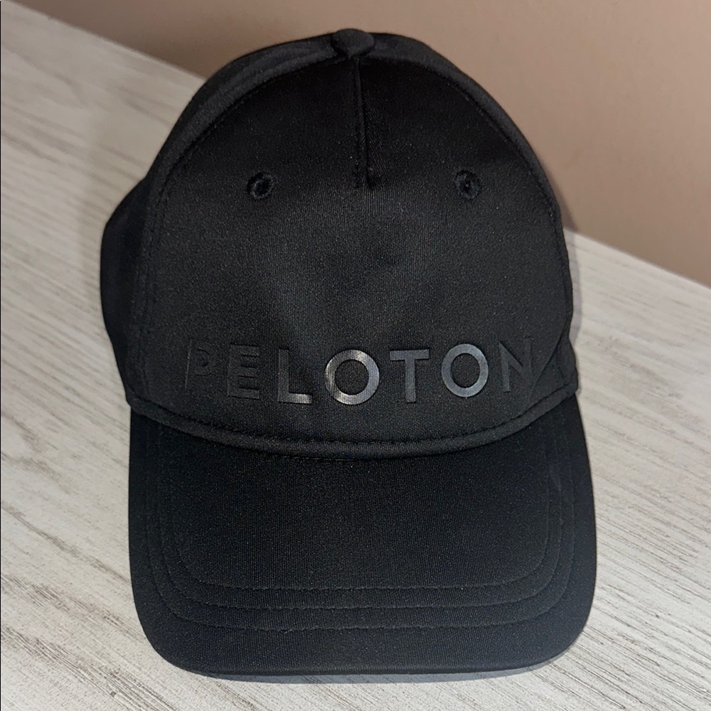 Peloton Unisex Adjustable Black and Red Cap